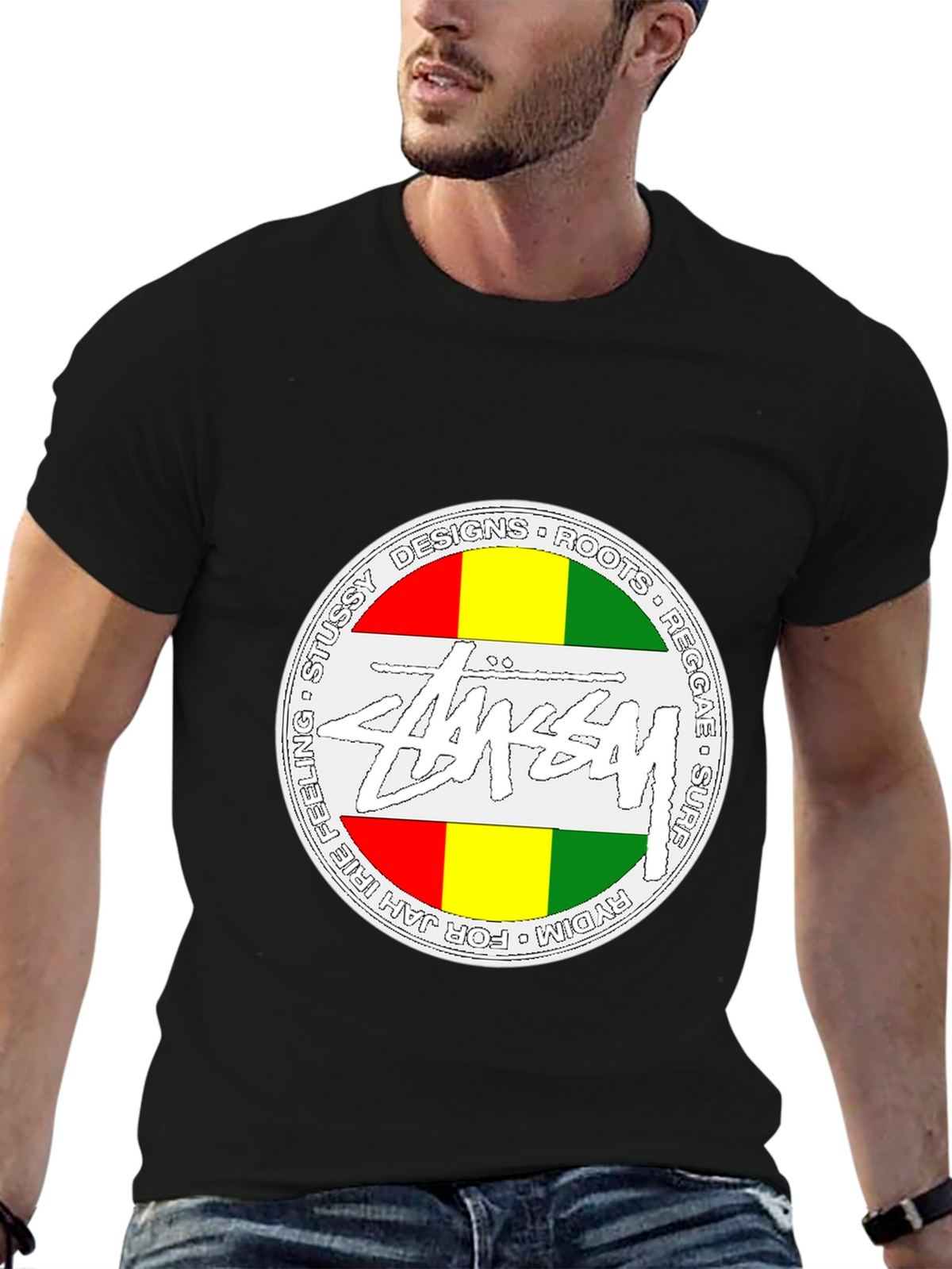 Stussy Rasta Tee - Jah Irie Feeling Reggae Surf