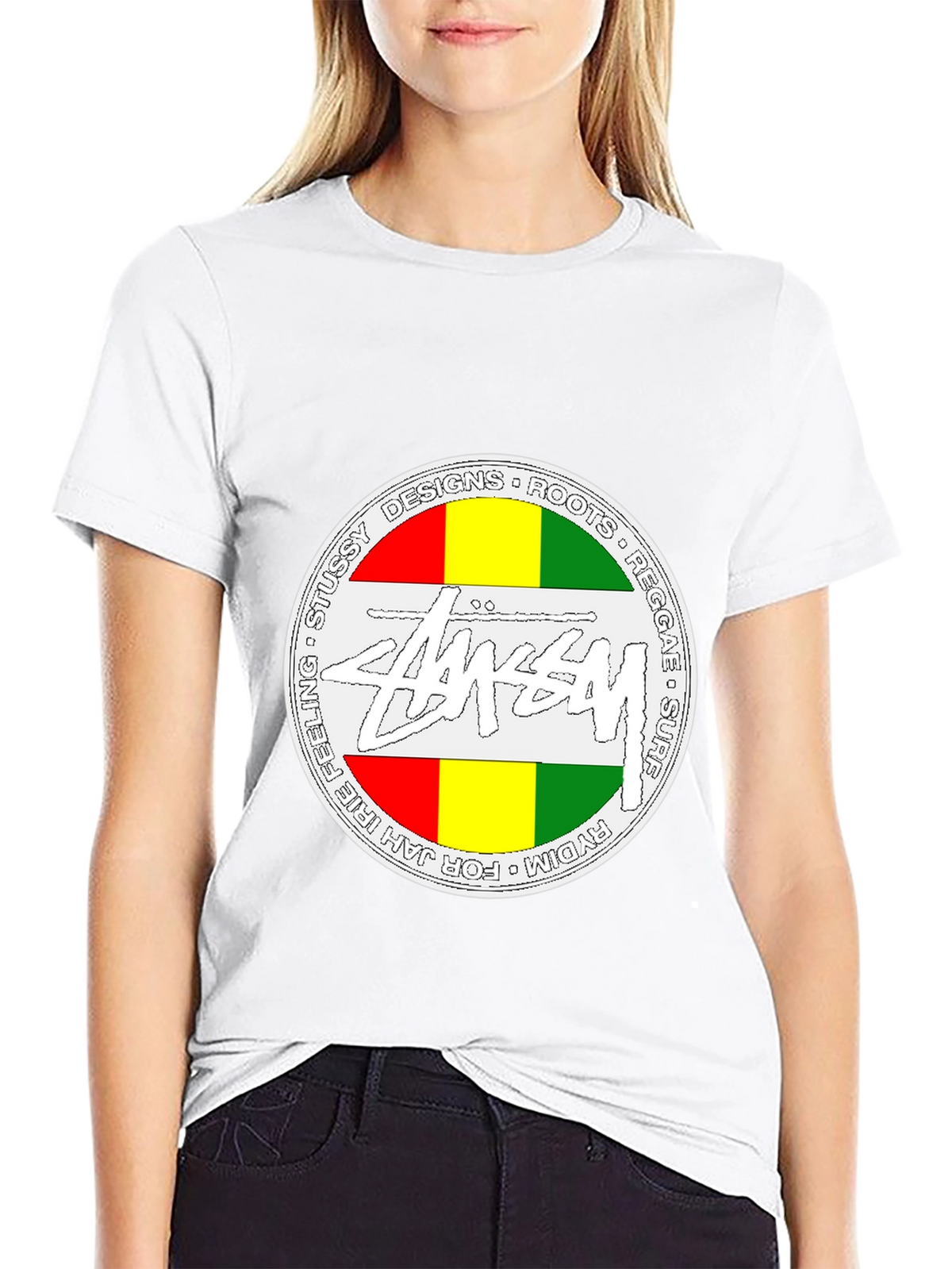 Stussy Rasta Tee - Jah Irie Feeling Reggae Surf