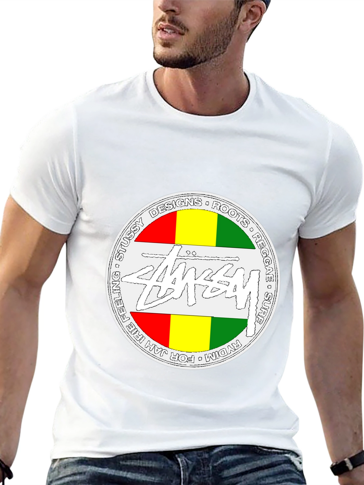 Stussy Rasta Tee - Jah Irie Feeling Reggae Surf