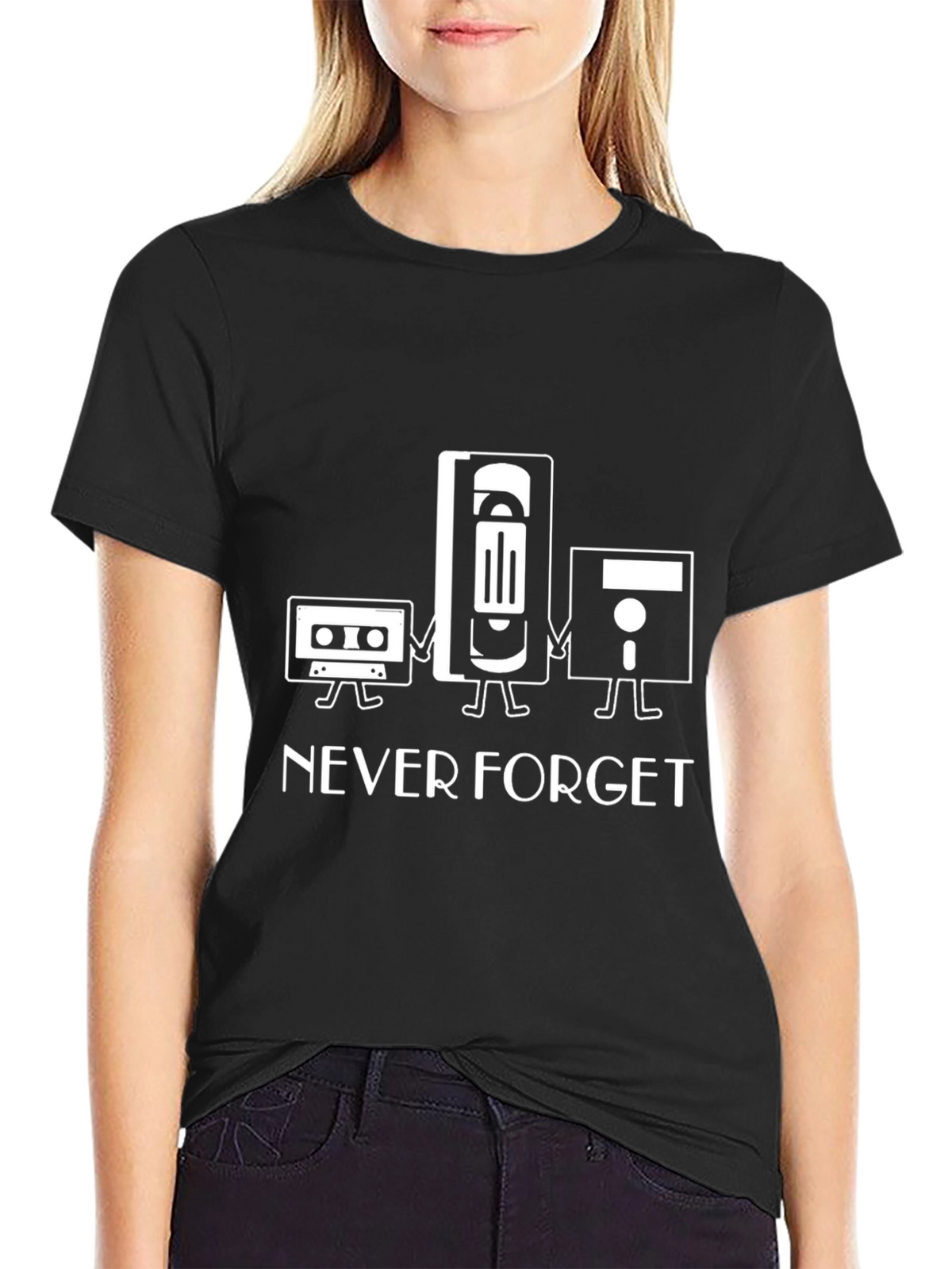 Never Forget Retro Tech Graphic Tee