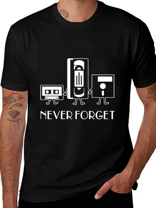 Never Forget Retro Tech Graphic Tee