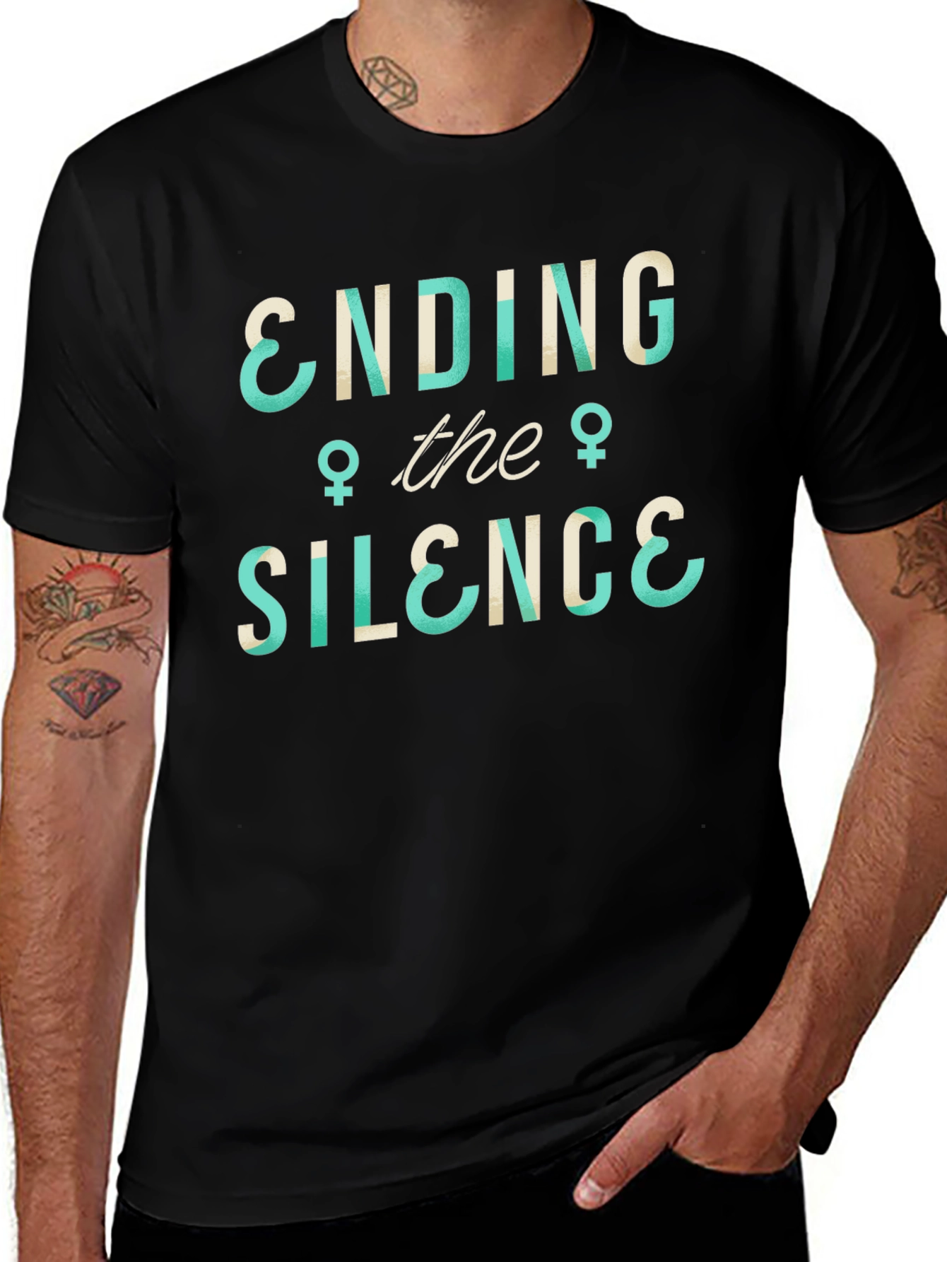 Ending the Silence Graphic Tee - Black Cotton