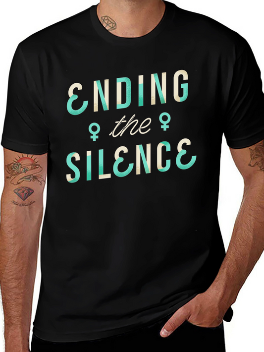 Ending the Silence Graphic Tee - Black Cotton