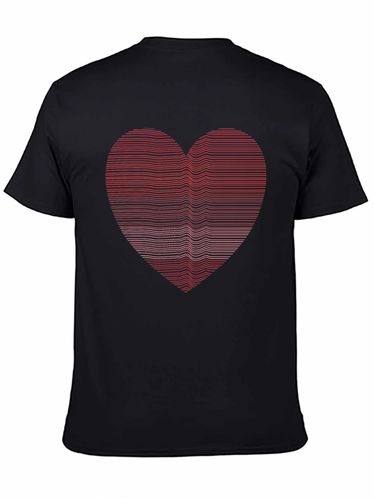 Heart Lines Graphic Tee - Modern Casual Shirt