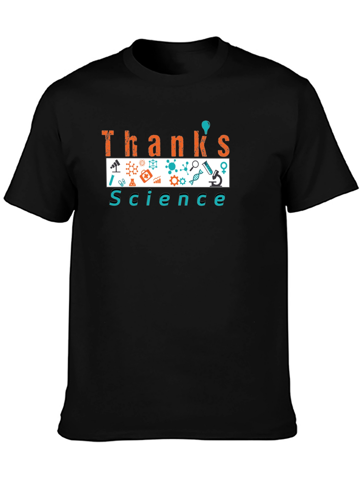 Thanks Science T-Shirt - Black Graphic Tee