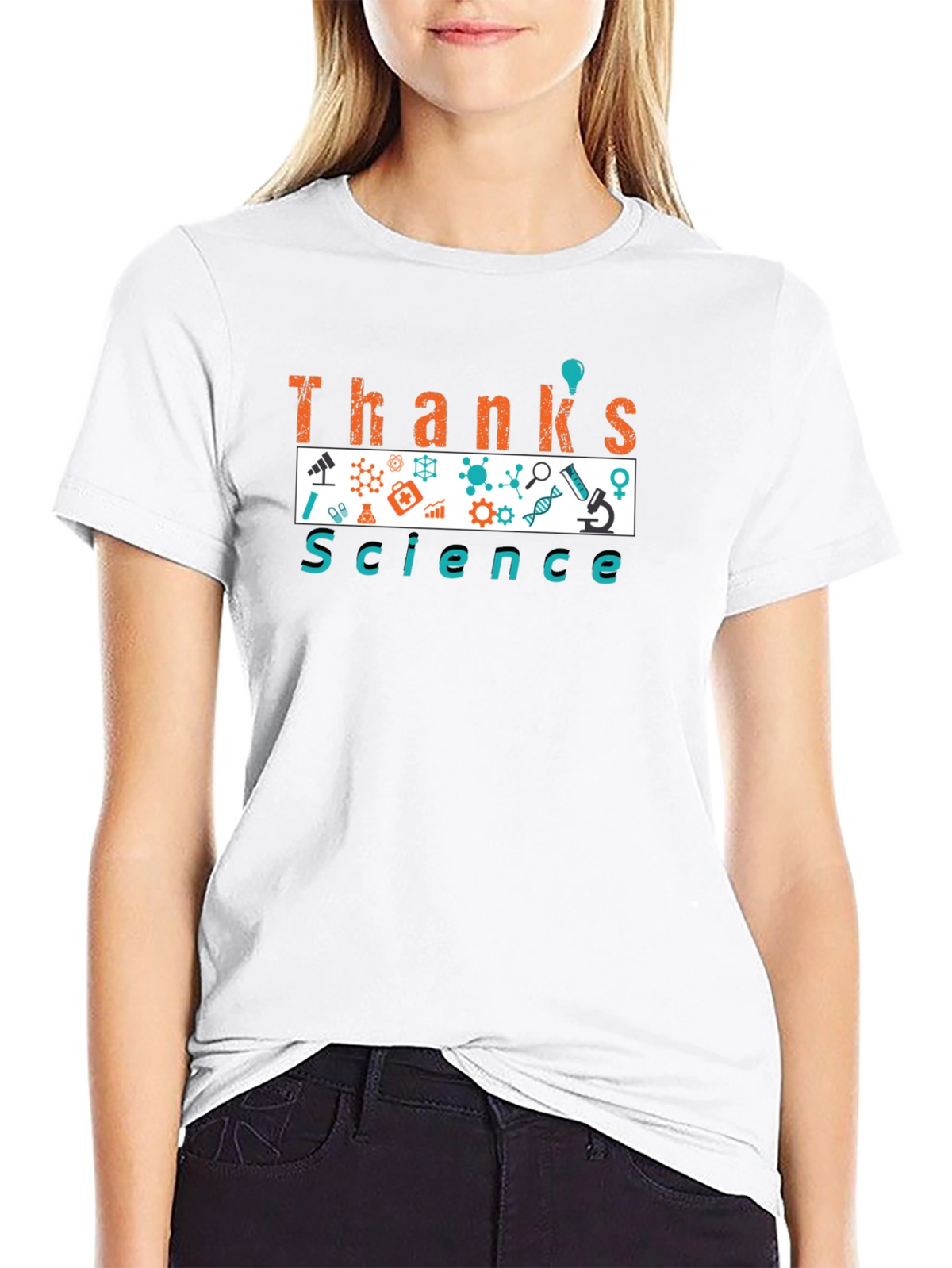 Thanks Science T-Shirt - Black Graphic Tee