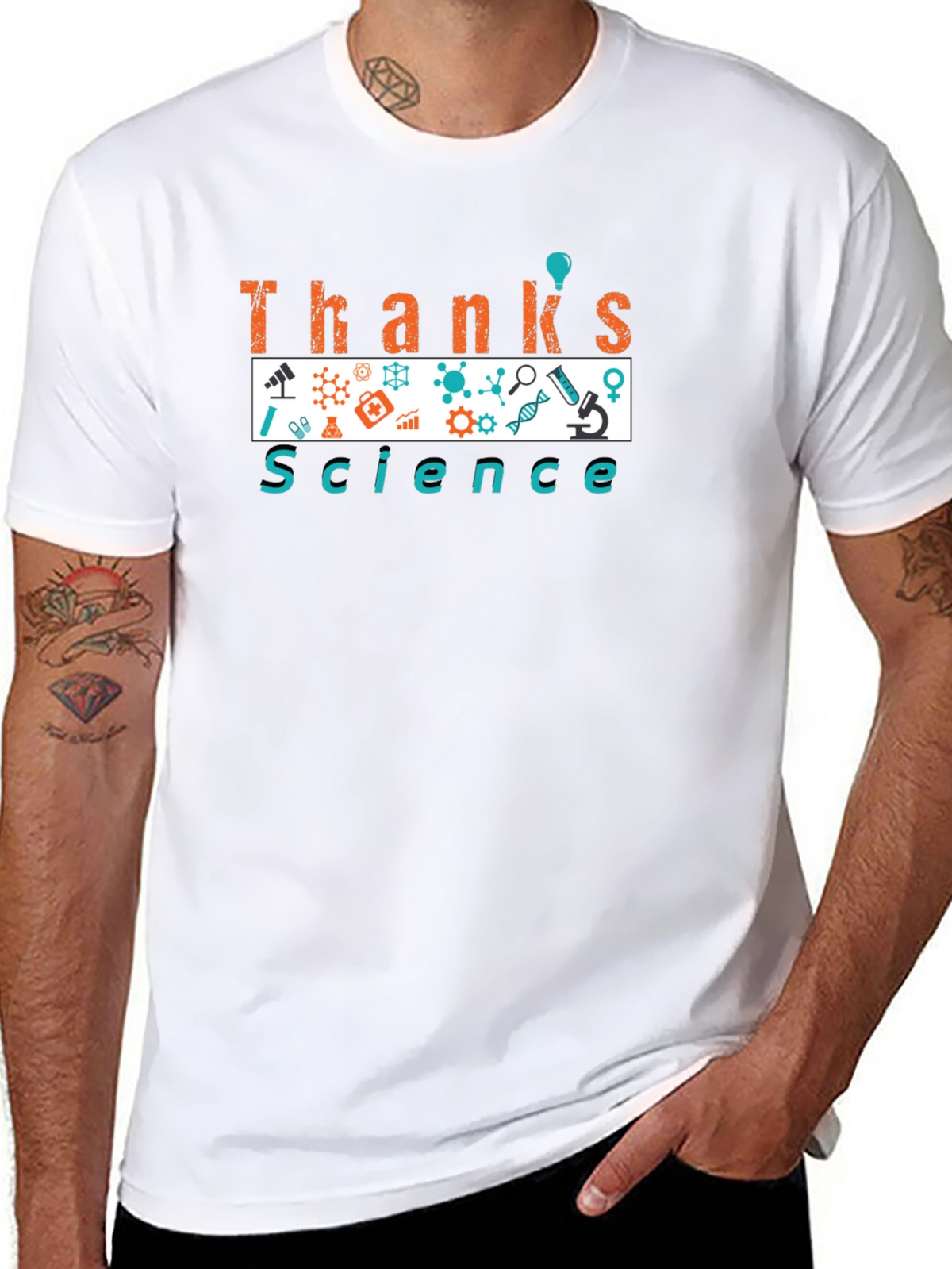 Thanks Science T-Shirt - Black Graphic Tee