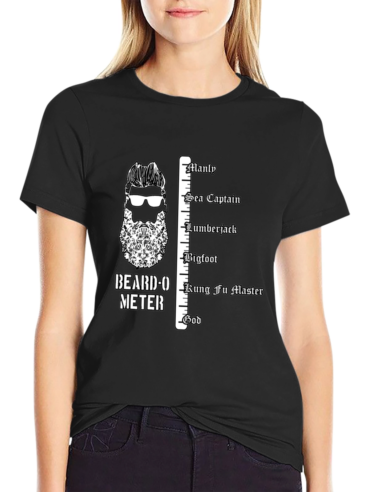 Beard-O-Meter Graphic Tee - Manly Humor T-Shirt
