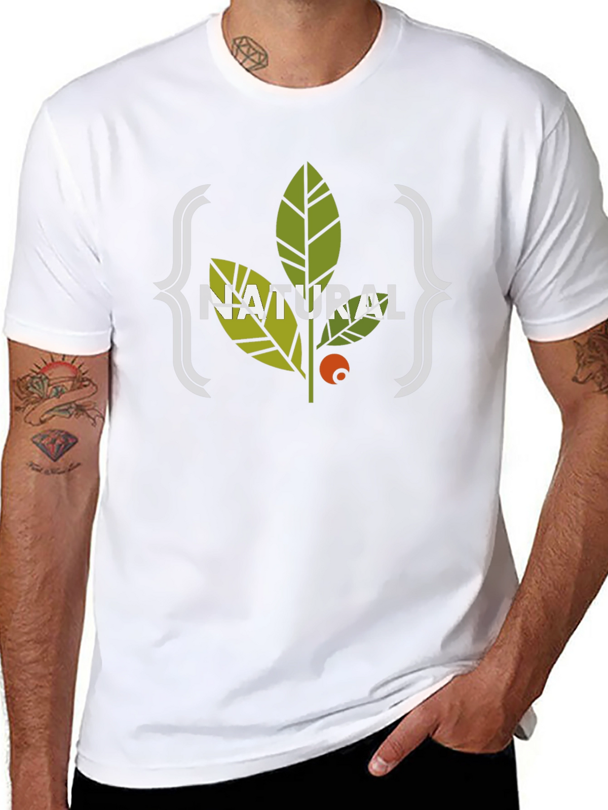 Natural Graphic Tee - Stylish Eco-Friendly Design