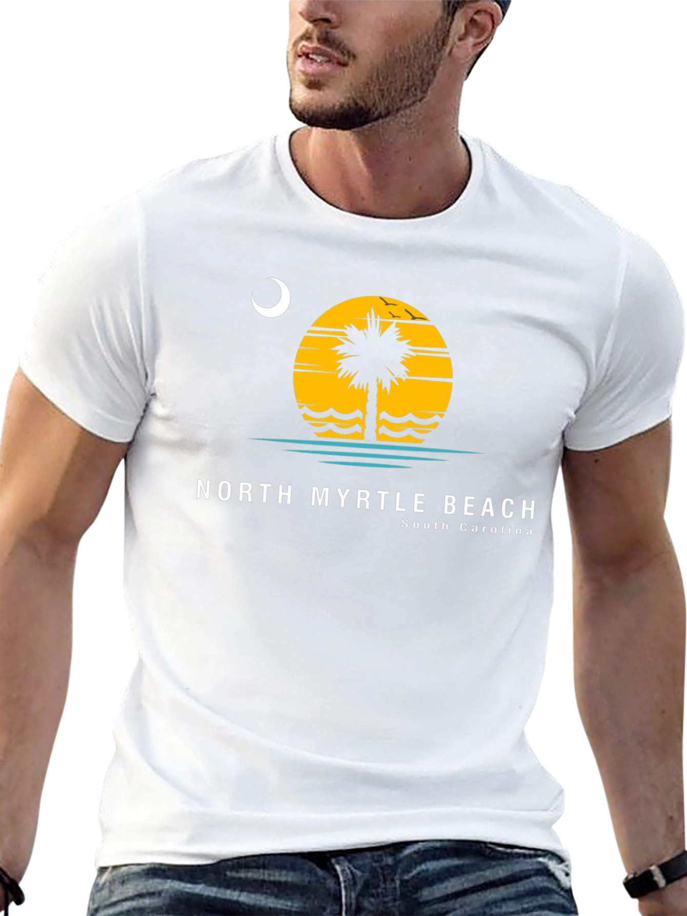 North Myrtle Beach Palm Tree Graphic T-Shirt