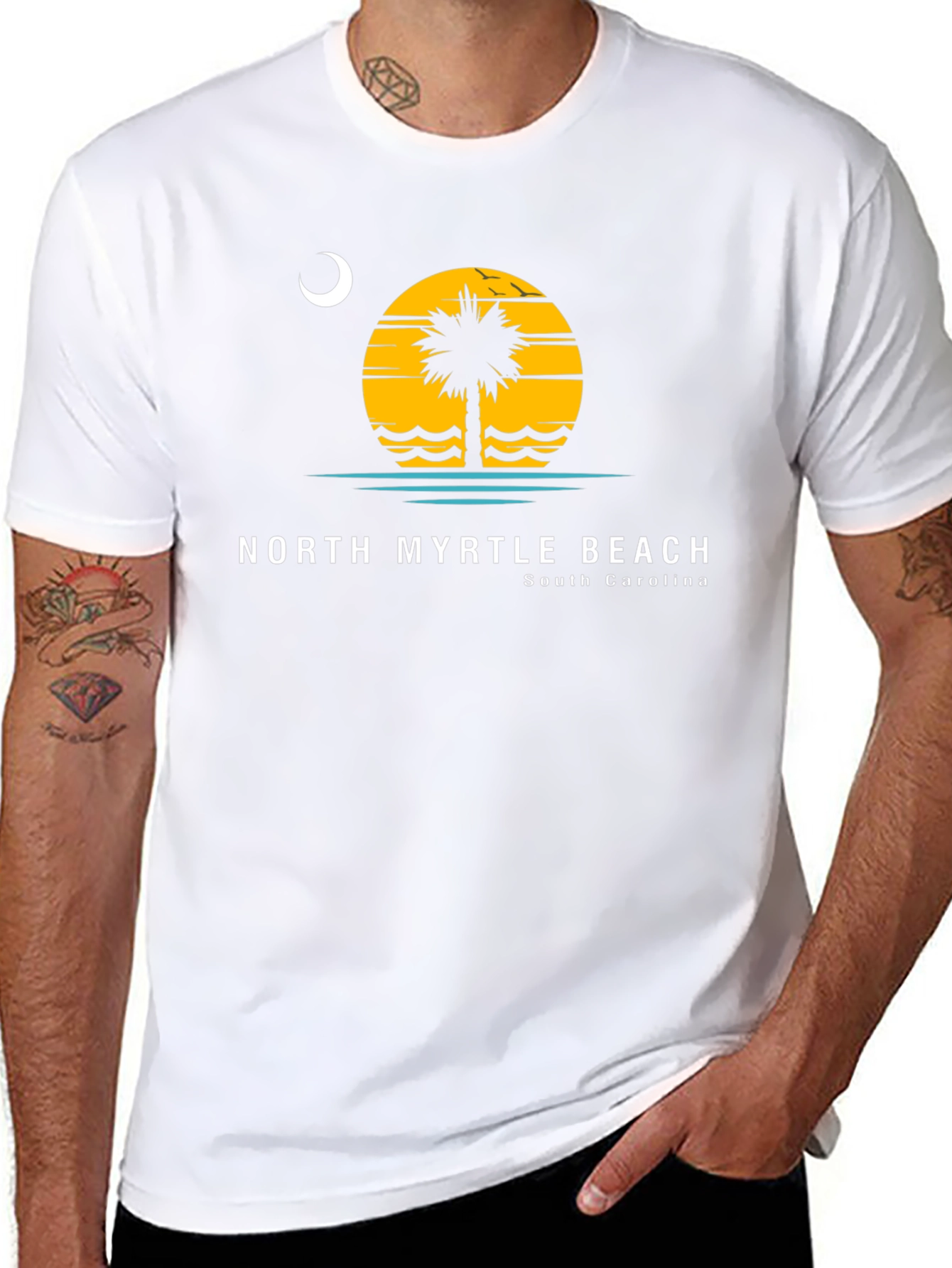 North Myrtle Beach Palm Tree Graphic T-Shirt