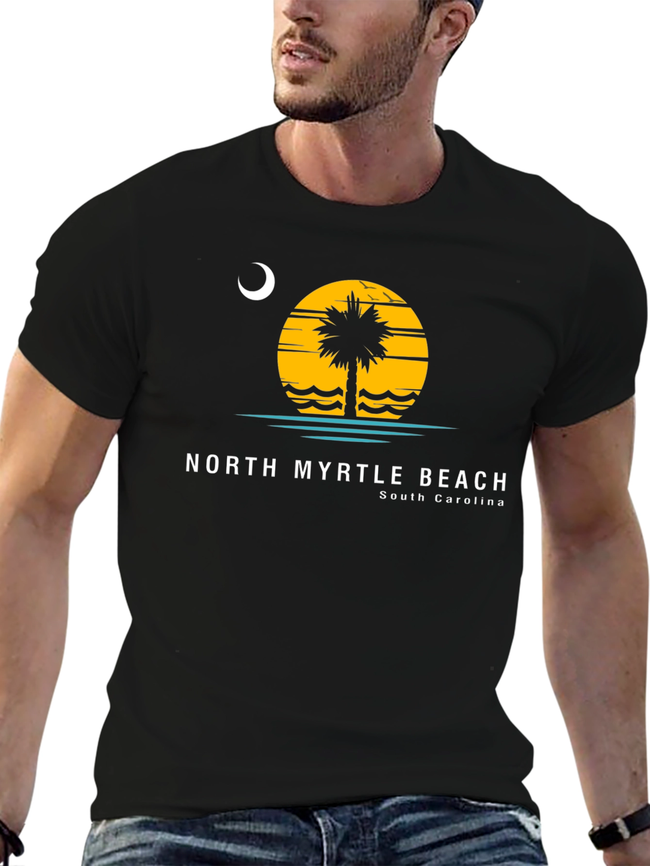 North Myrtle Beach Palm Tree Graphic T-Shirt