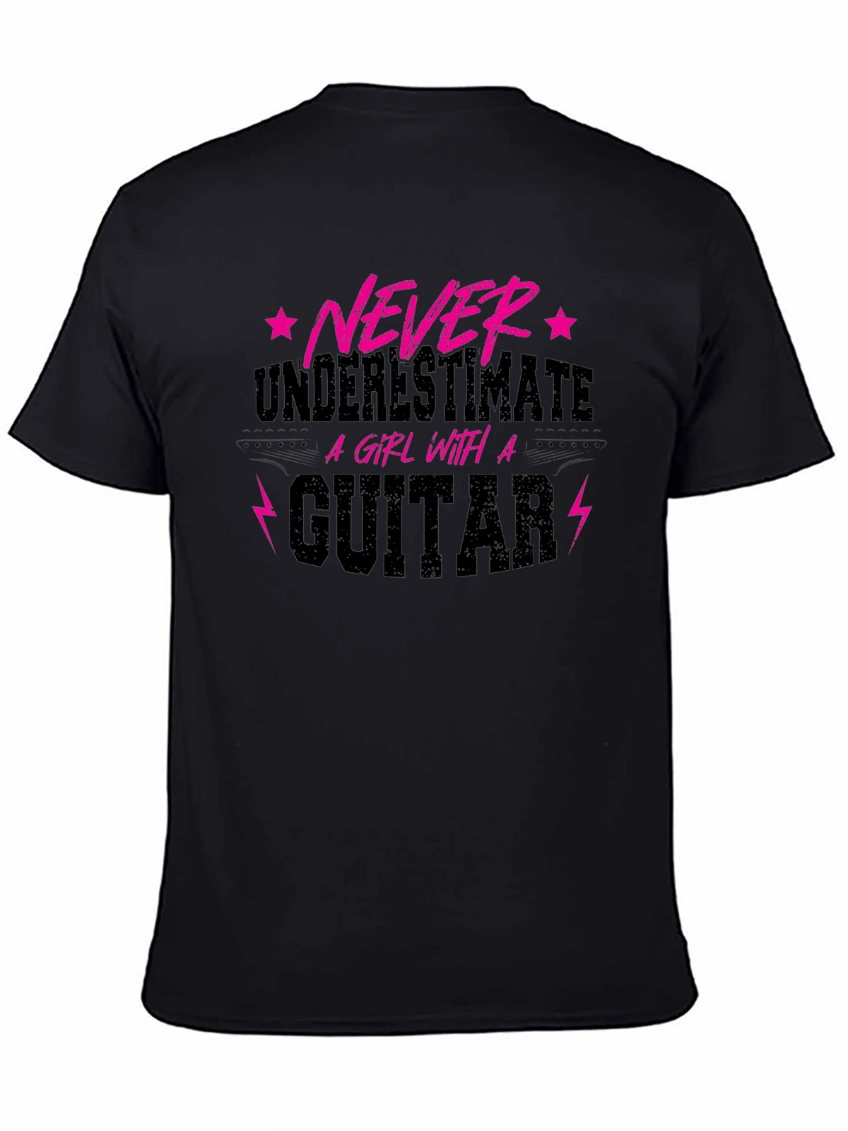 Never Underestimate A Girl With A Guitar T-Shirt