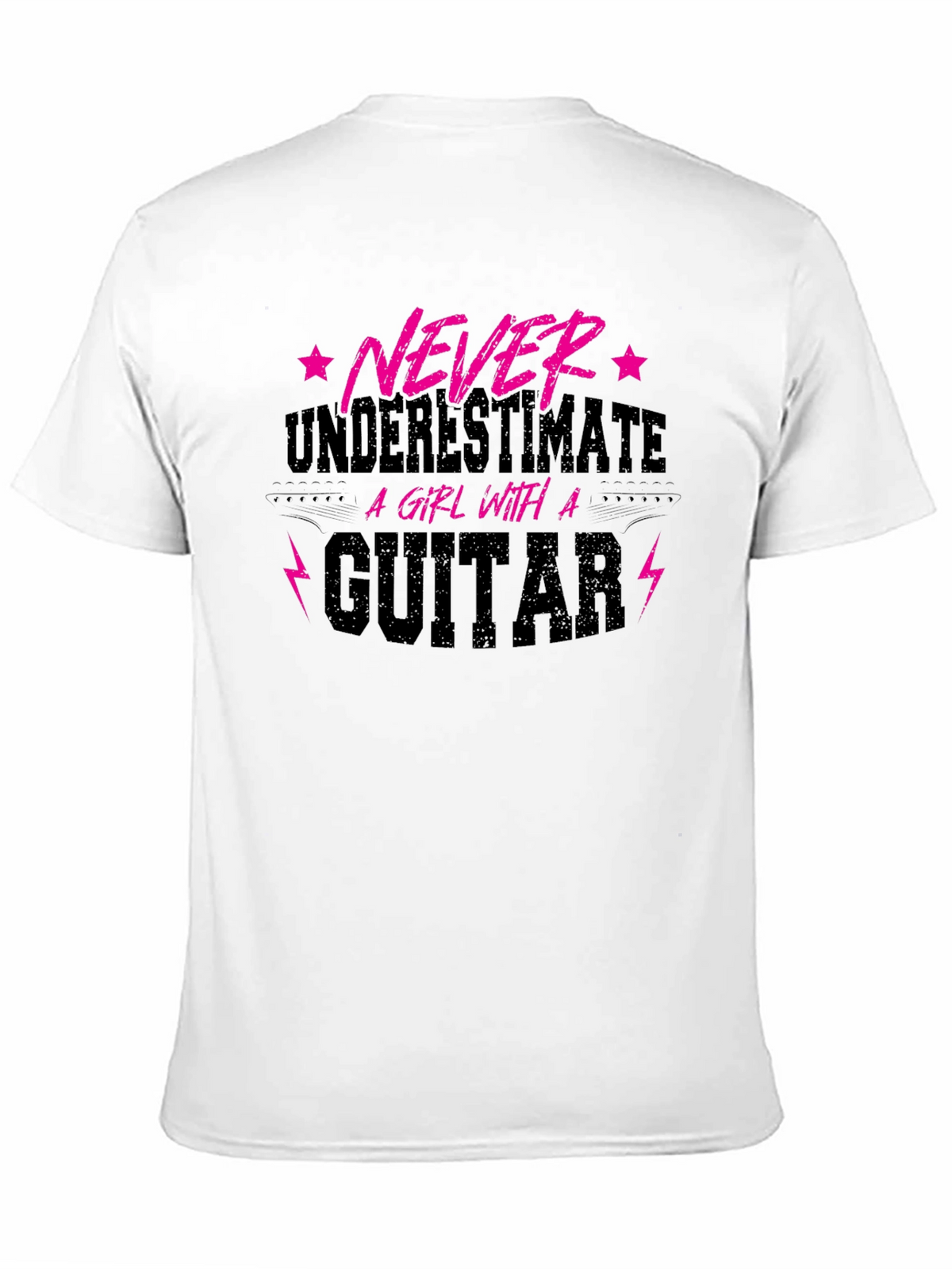 Never Underestimate A Girl With A Guitar T-Shirt