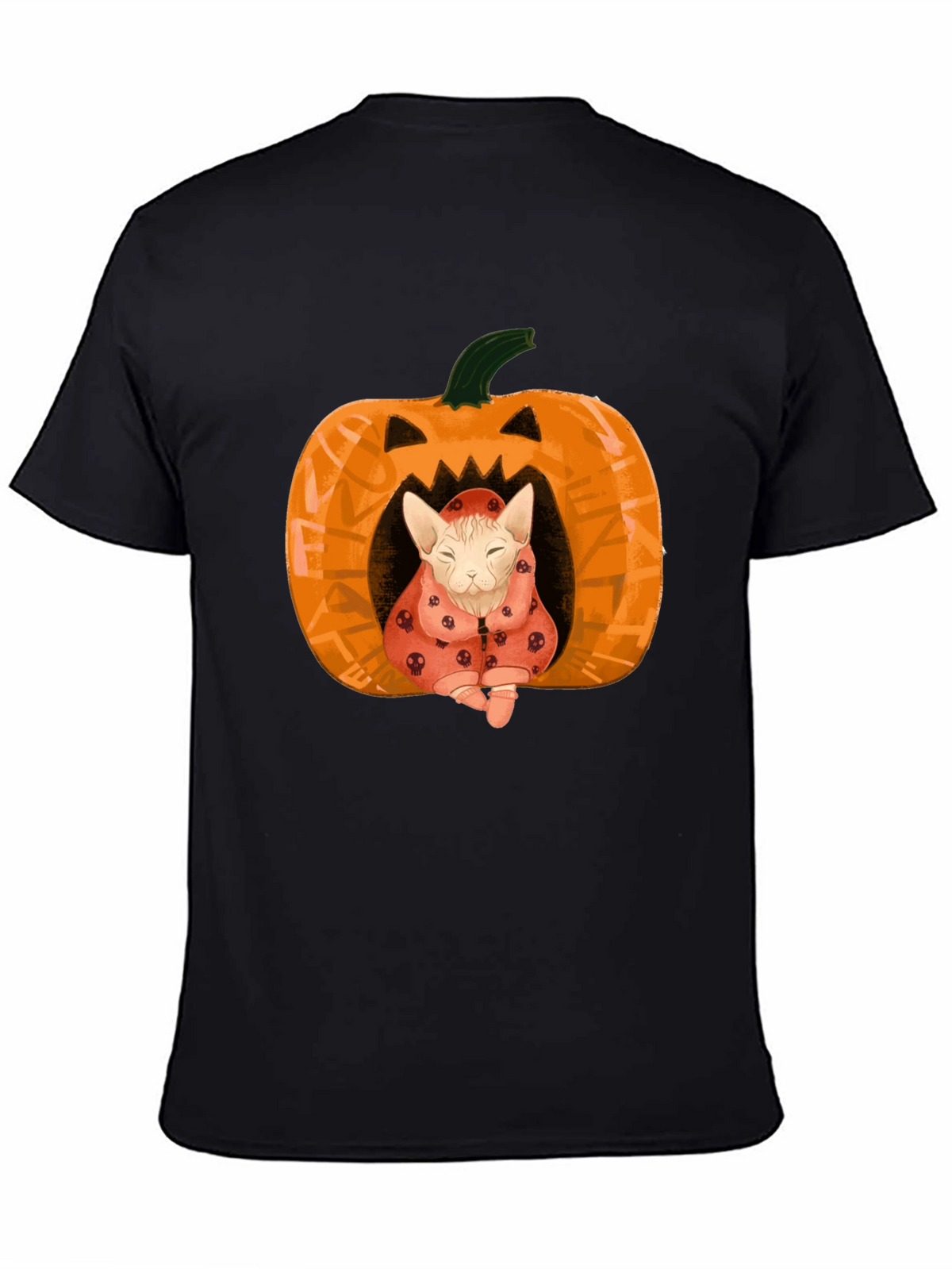 Halloween Cat Pumpkin T-Shirt - Spooky Cute!