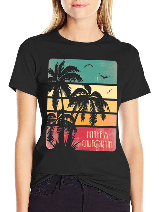 Anaheim California Palm Tree Retro T-Shirt