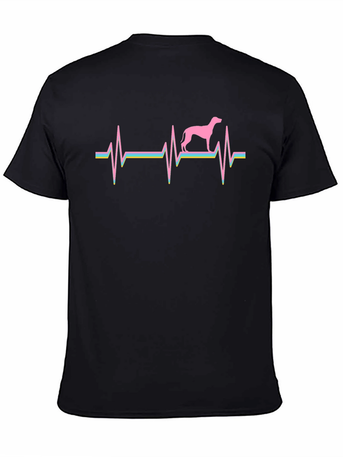 Dog Breed Heartbeat T-Shirt - Black