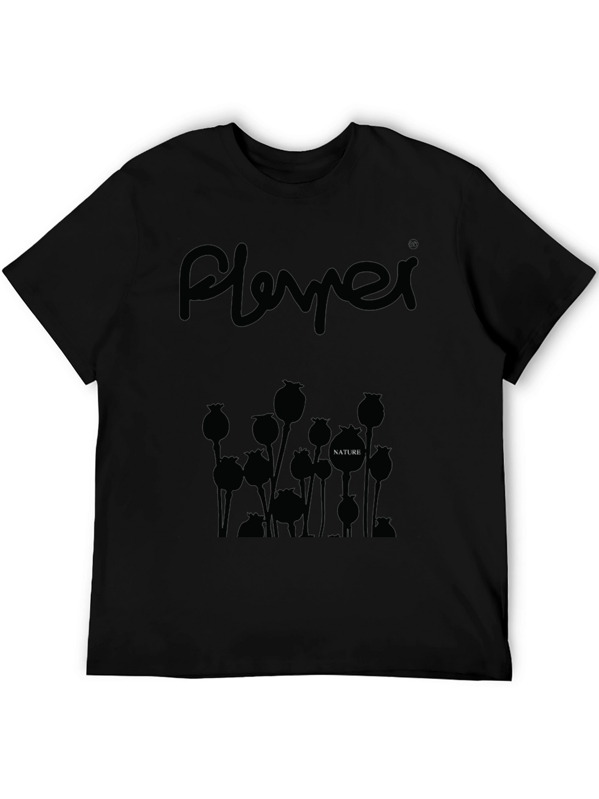 Nature Poppy Graphic Tee - Unisex Black T-Shirt