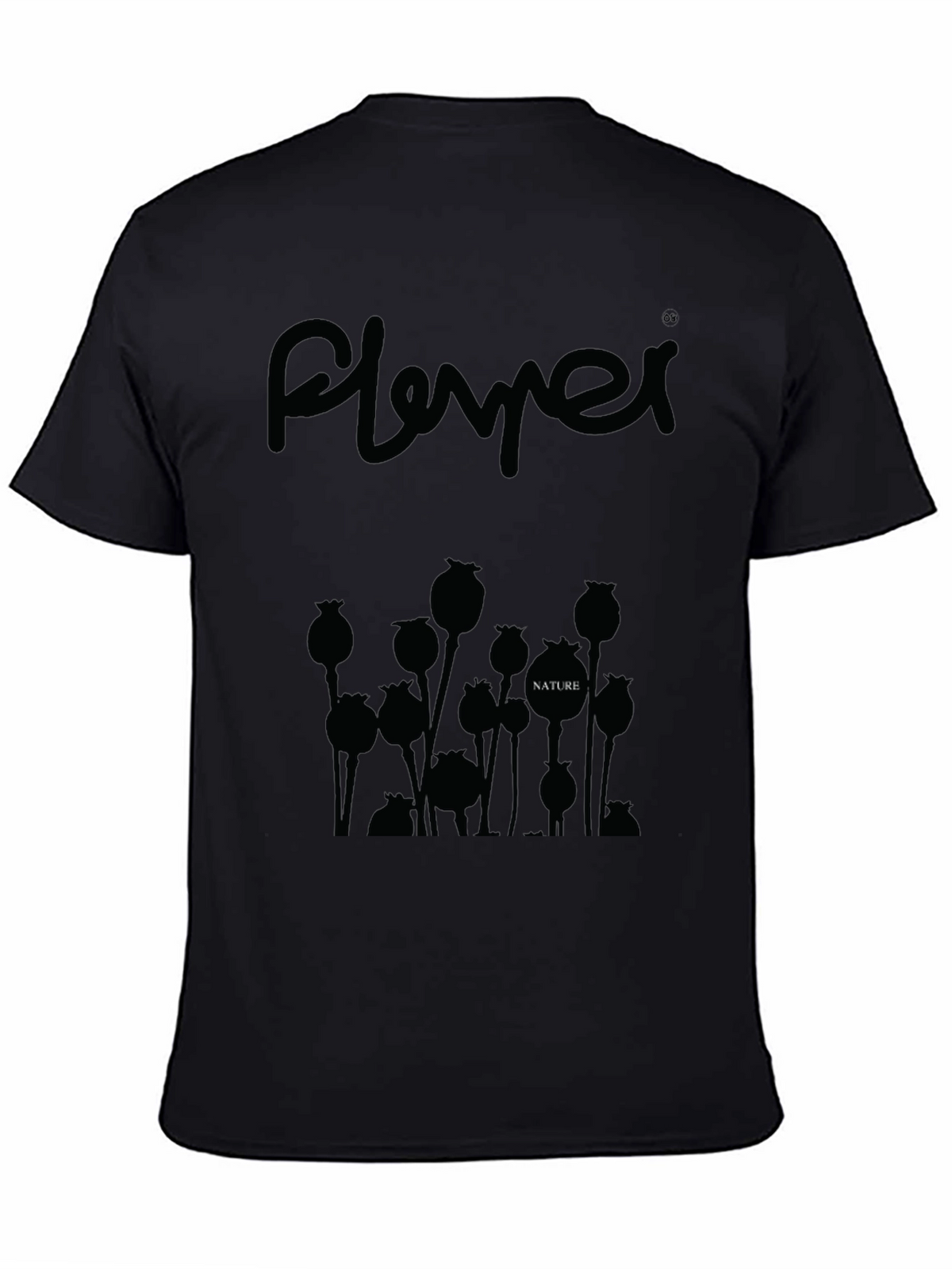 Nature Poppy Graphic Tee - Unisex Black T-Shirt
