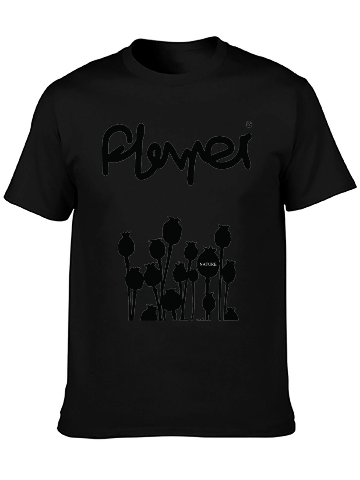 Nature Poppy Graphic Tee - Unisex Black T-Shirt