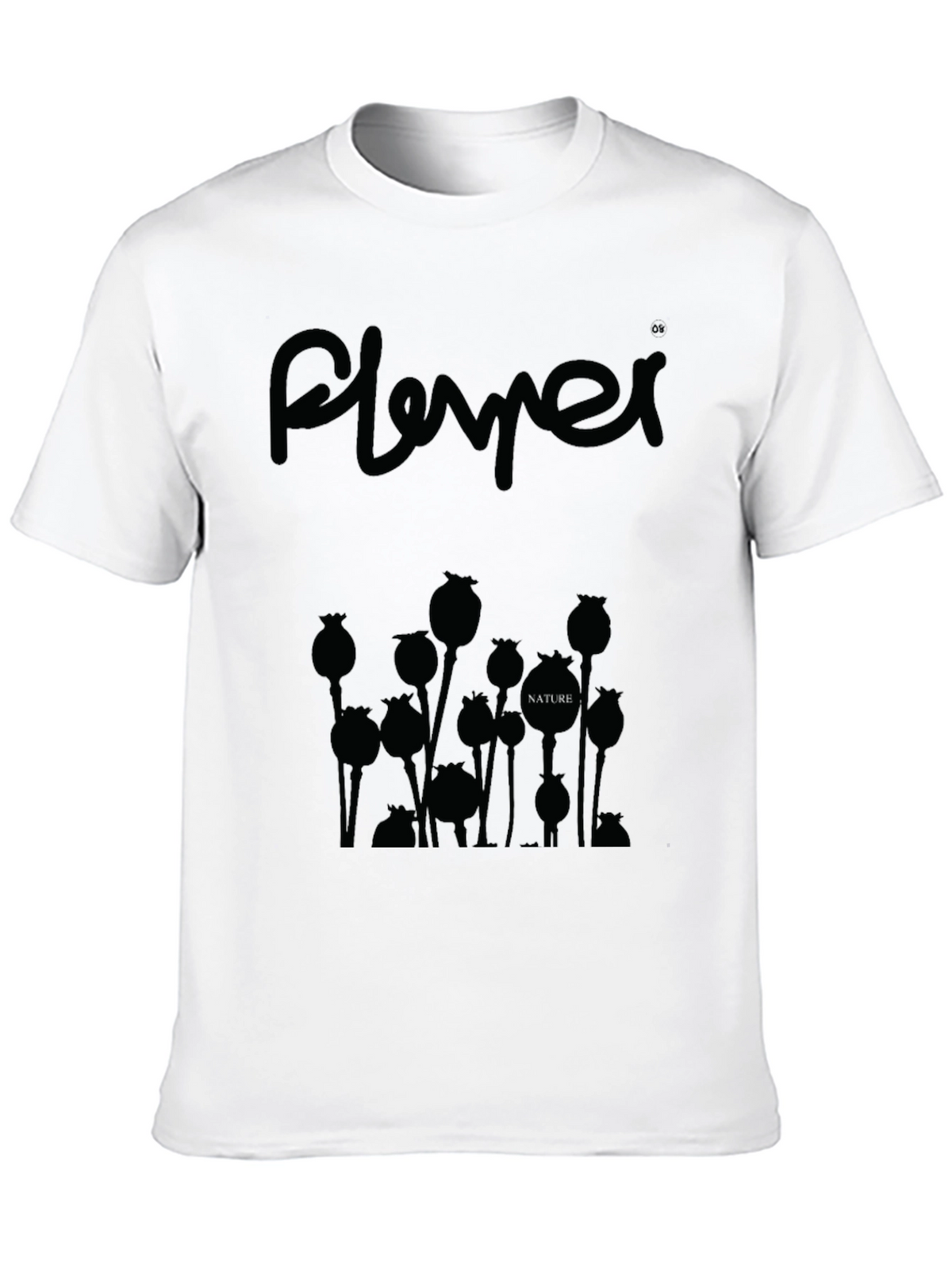 Nature Poppy Graphic Tee - Unisex Black T-Shirt
