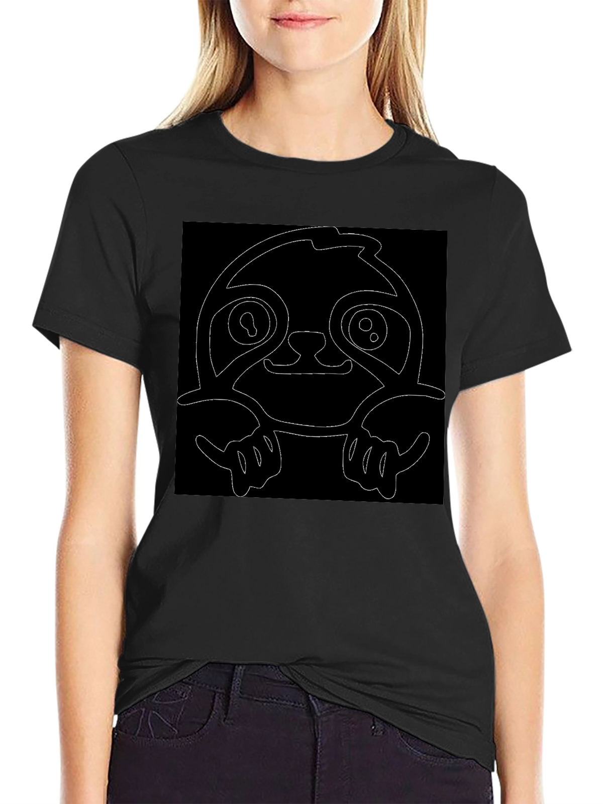 Sloth Graphic Black T-Shirt - Hang Loose Style