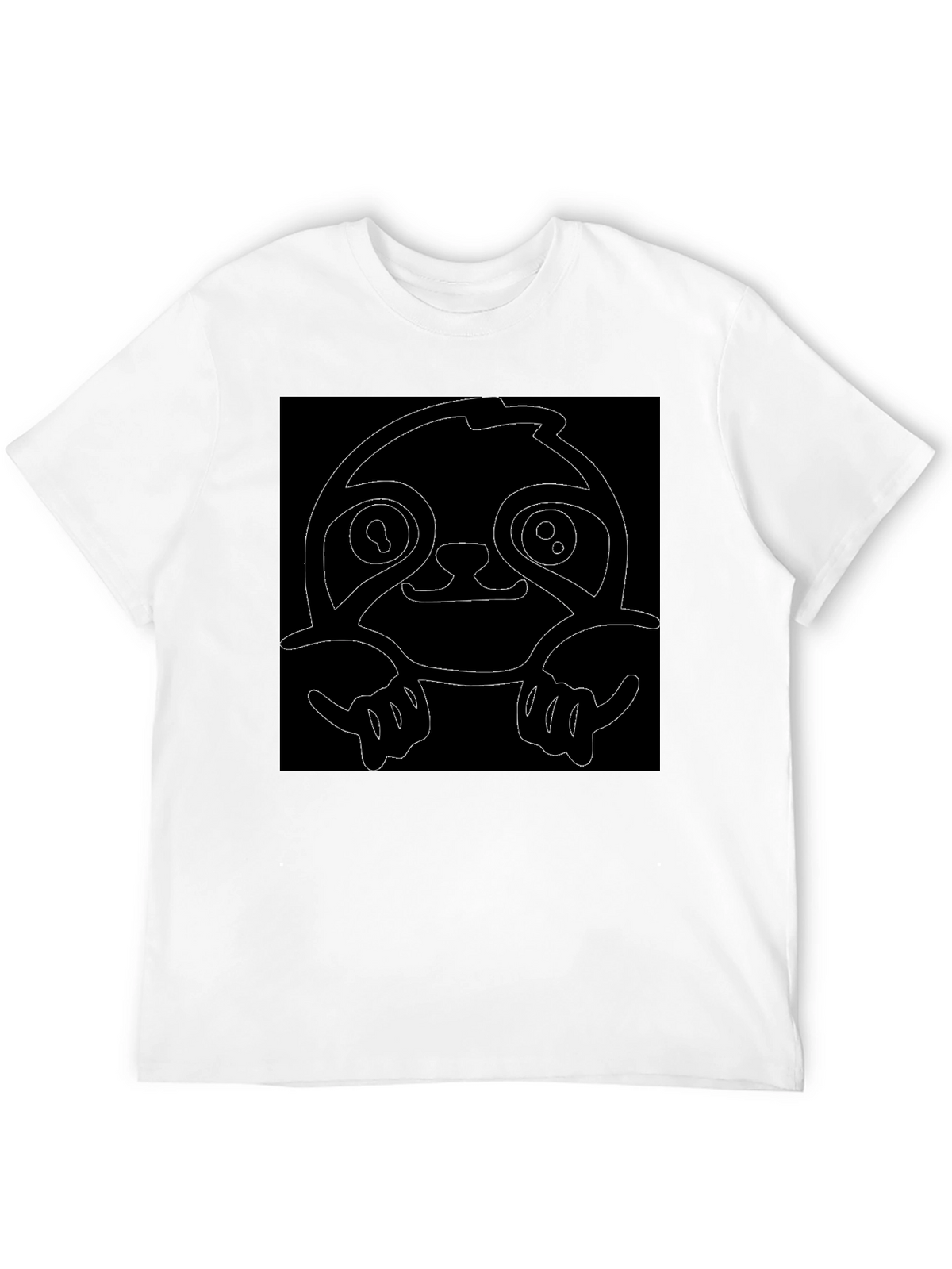 Sloth Graphic Black T-Shirt - Hang Loose Style