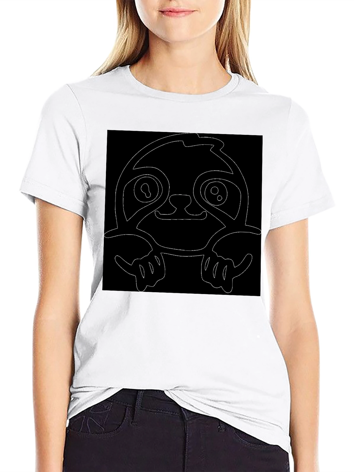 Sloth Graphic Black T-Shirt - Hang Loose Style