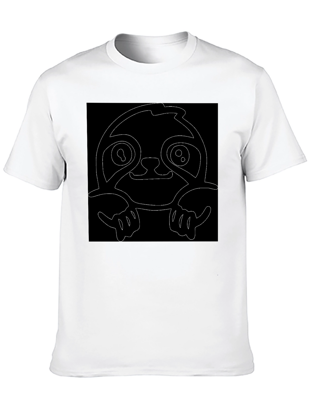 Sloth Graphic Black T-Shirt - Hang Loose Style
