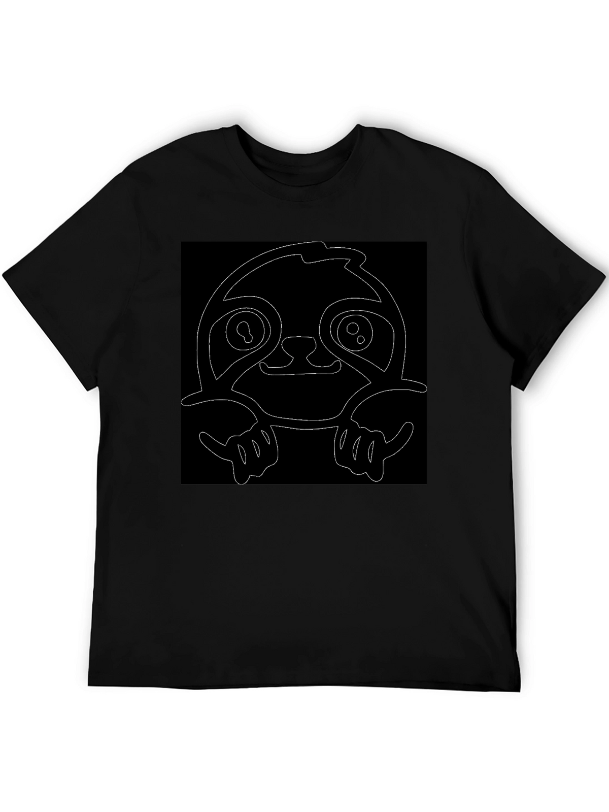 Sloth Graphic Black T-Shirt - Hang Loose Style