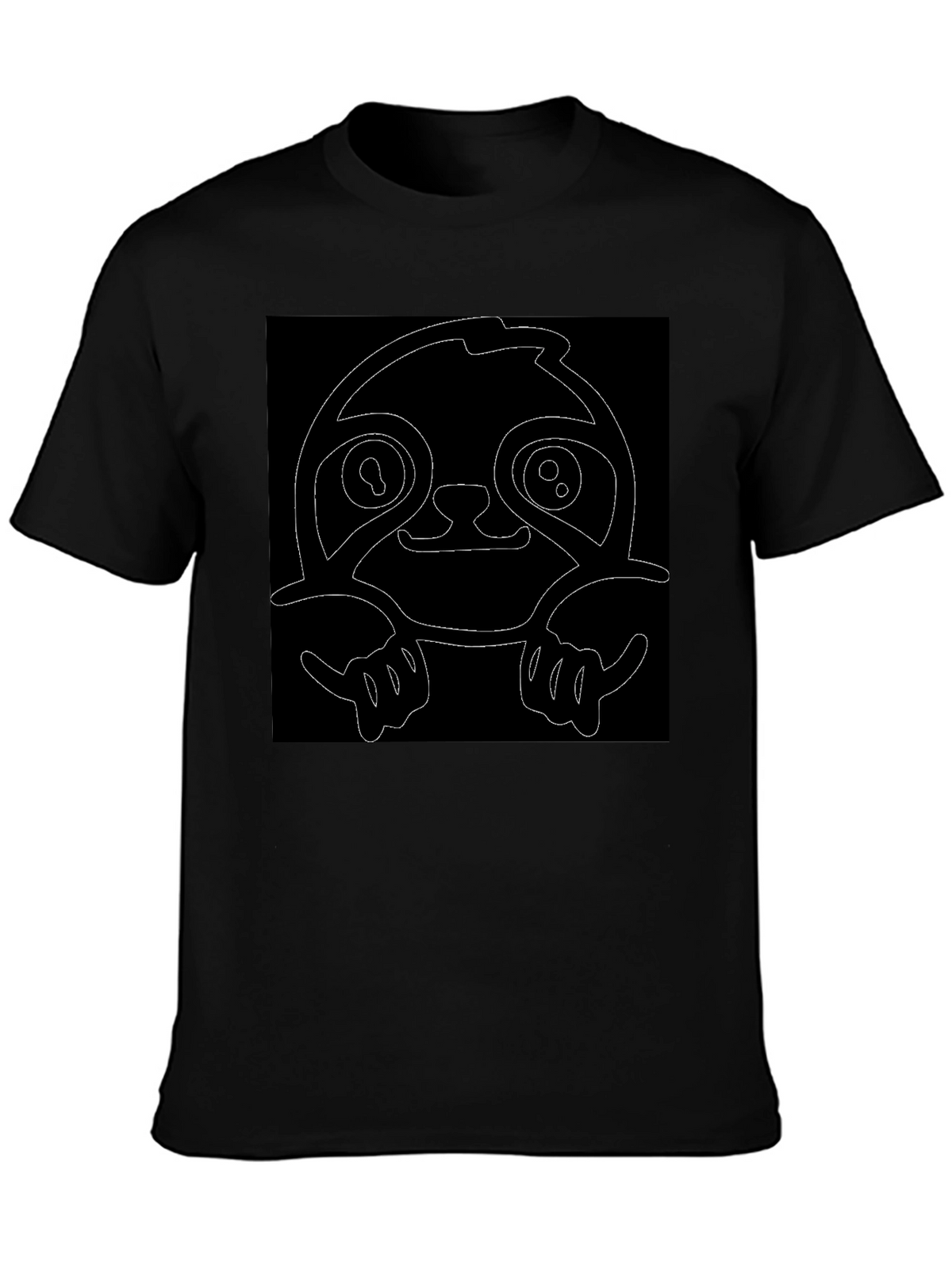Sloth Graphic Black T-Shirt - Hang Loose Style