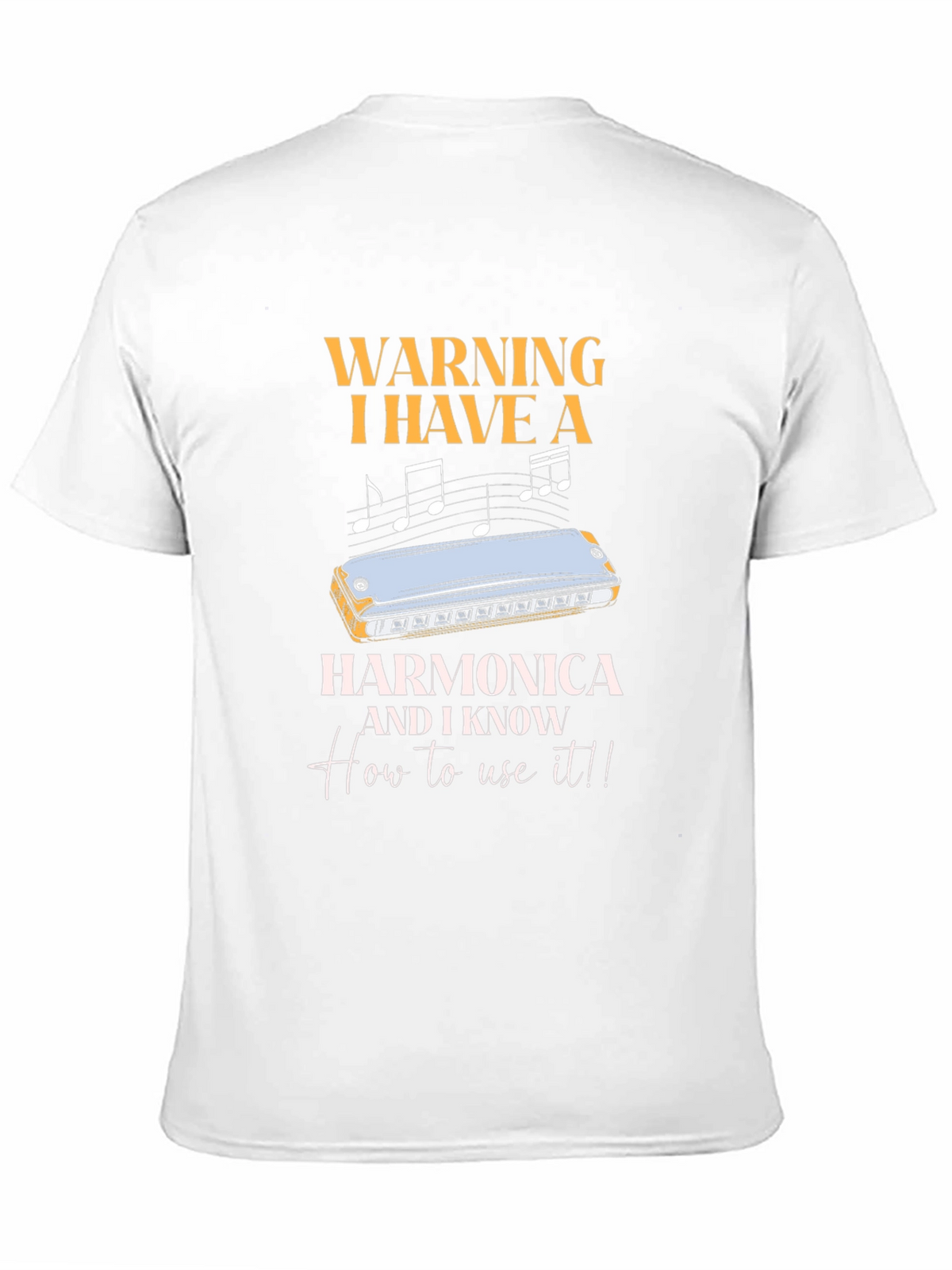 Harmonica Warning T-Shirt - Musician Humor Tee