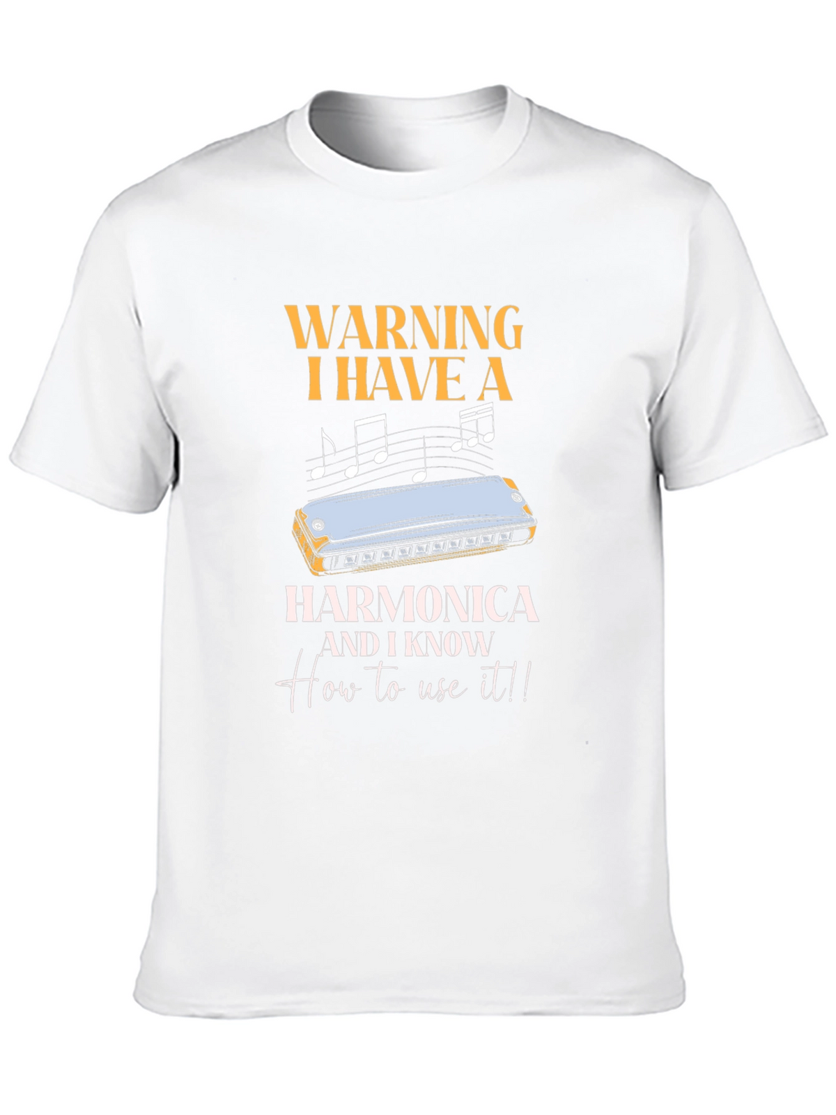 Harmonica Warning T-Shirt - Musician Humor Tee