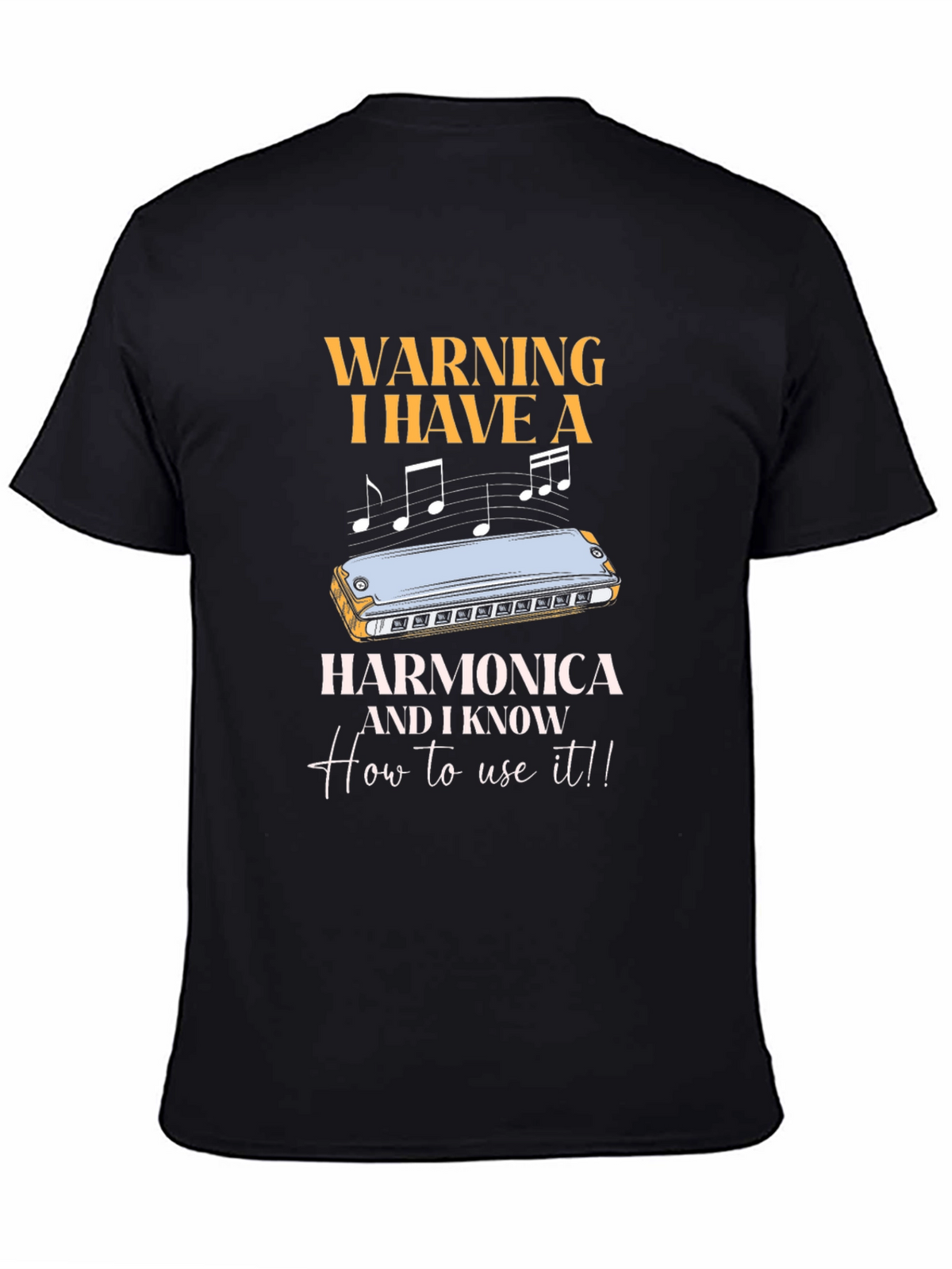 Harmonica Warning T-Shirt - Musician Humor Tee