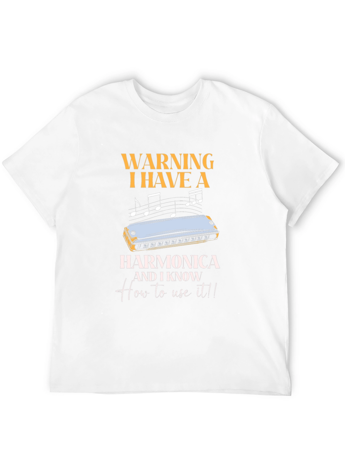 Harmonica Warning T-Shirt - Musician Humor Tee