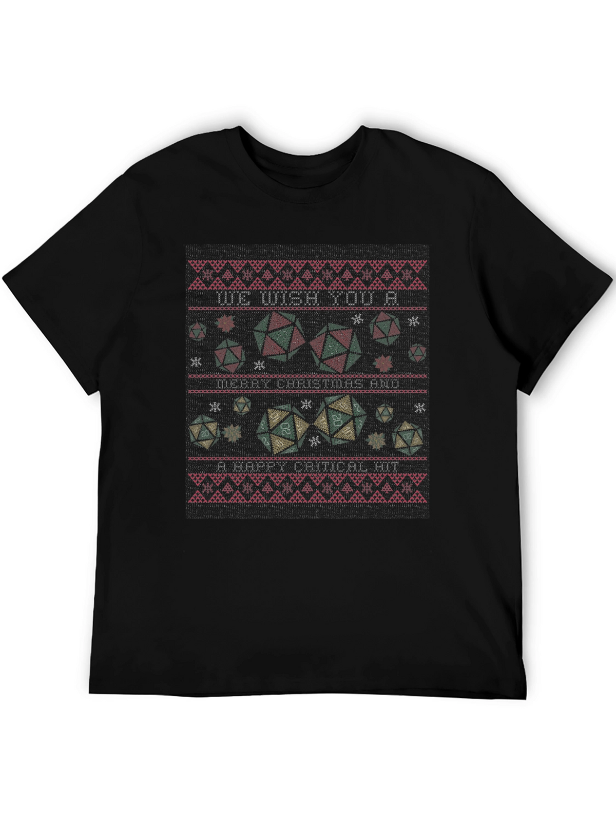 D&D Christmas T-Shirt: Critical Hit Holiday Tee