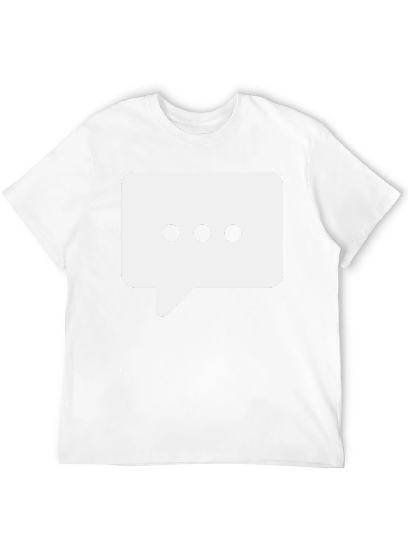 Black T-Shirt with Chat Bubble Design