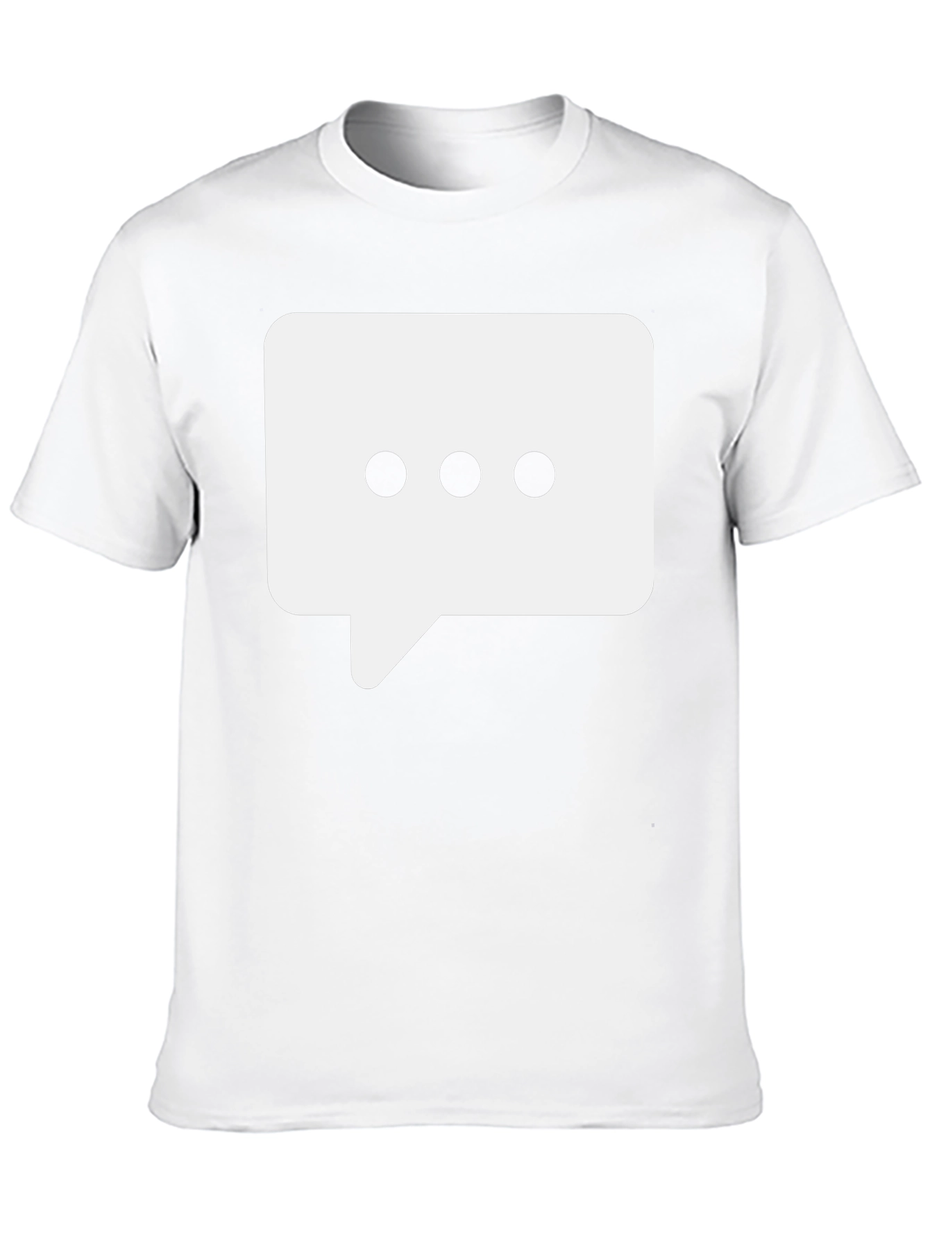 Black T-Shirt with Chat Bubble Design