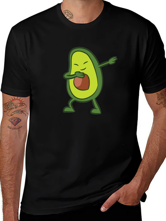 Dabbing Avocado Graphic Tee - Black