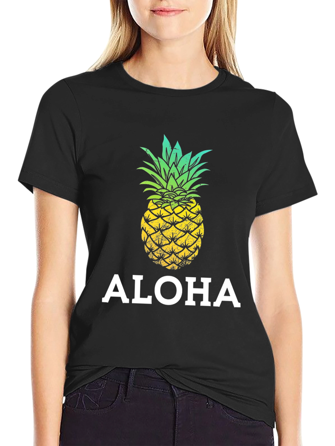 Aloha Pineapple Graphic T-Shirt - Tropical Summer Tee