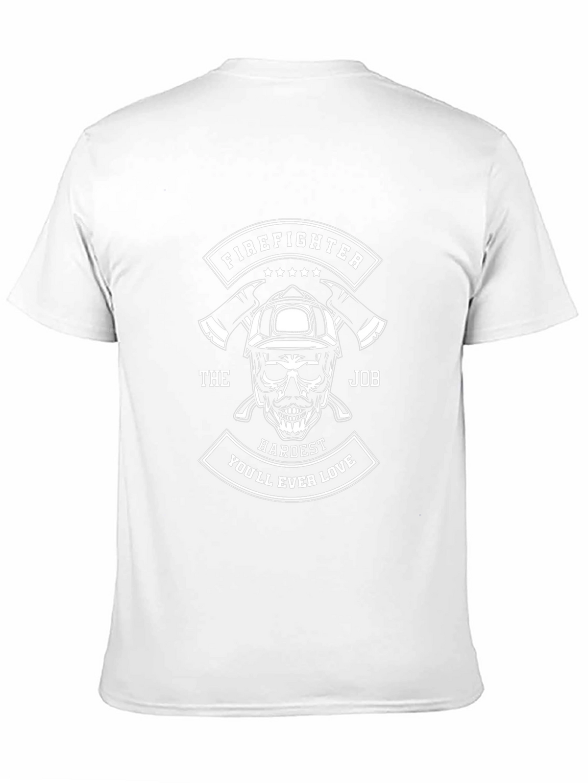 Firefighter Skull Graphic Tee - Hardest Job Ever!
