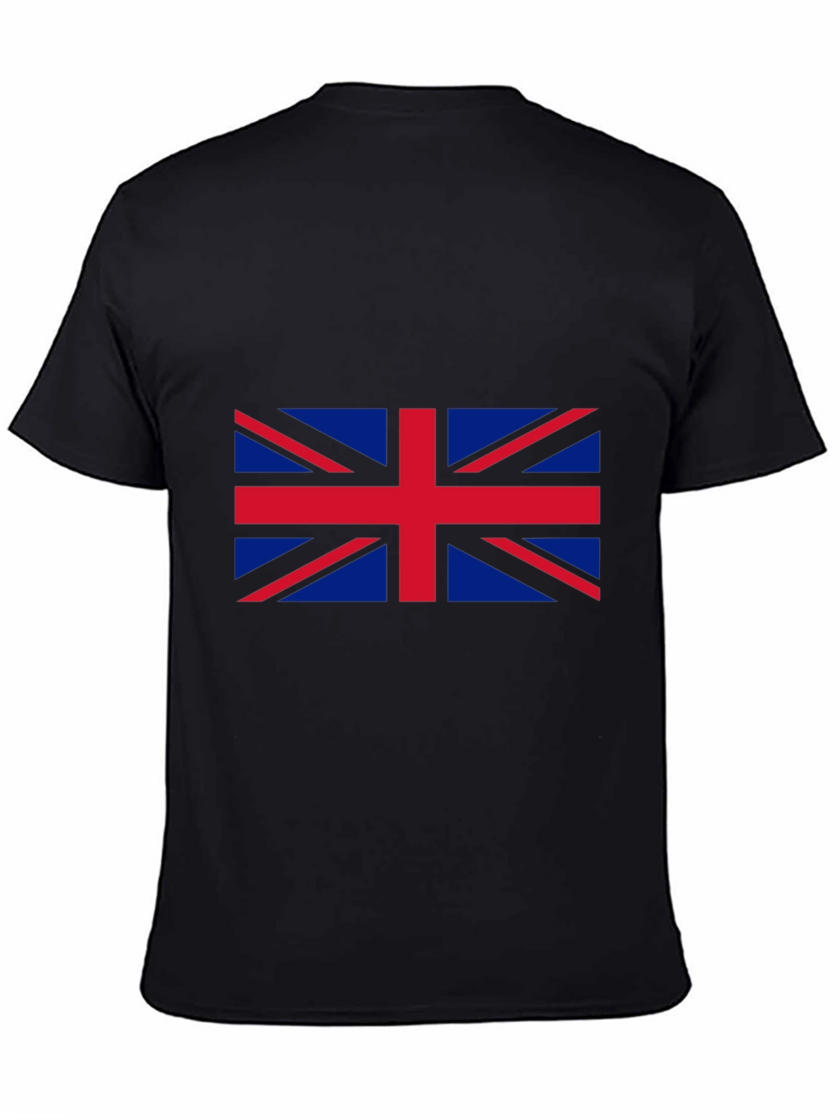 Union Jack Graphic Tee - Black Cotton T-Shirt