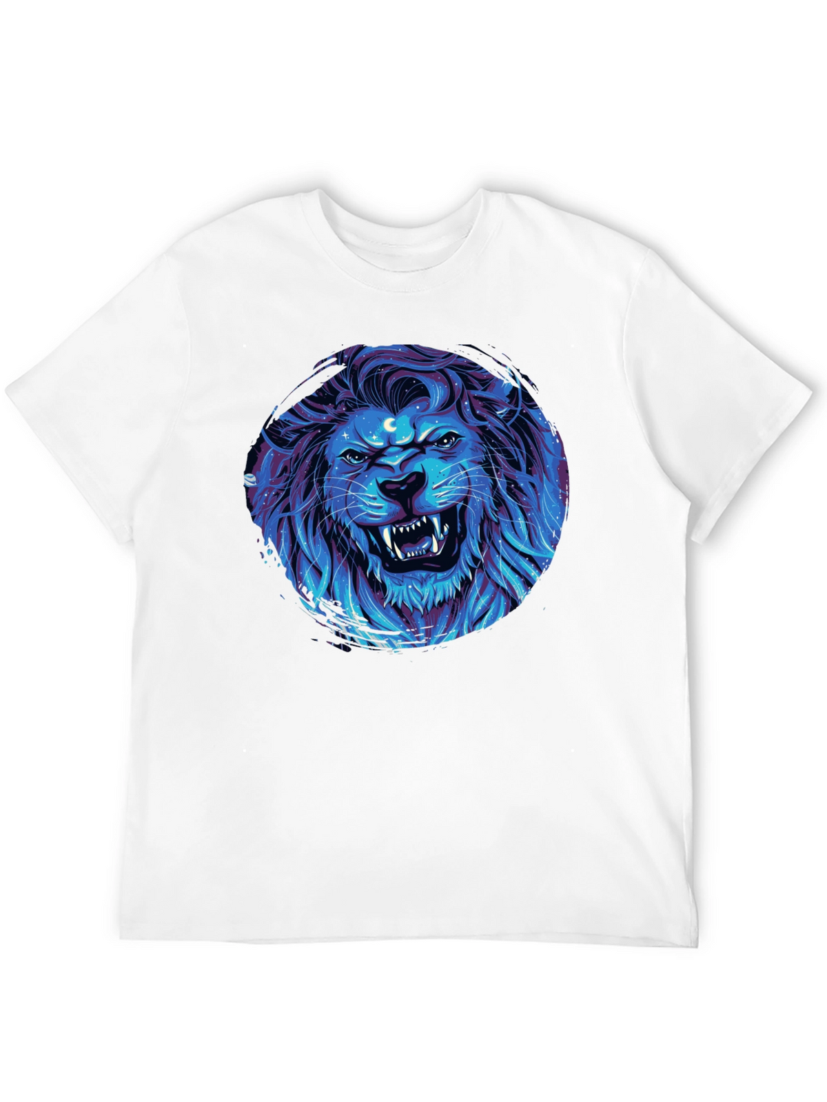 Lion Galaxy Black T-Shirt