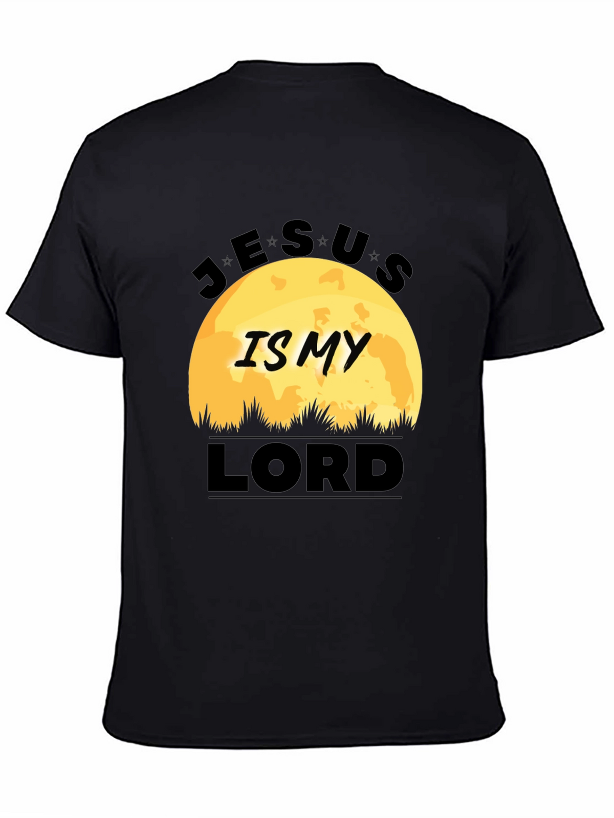 Jesus Is My Lord Black Graphic T-Shirt