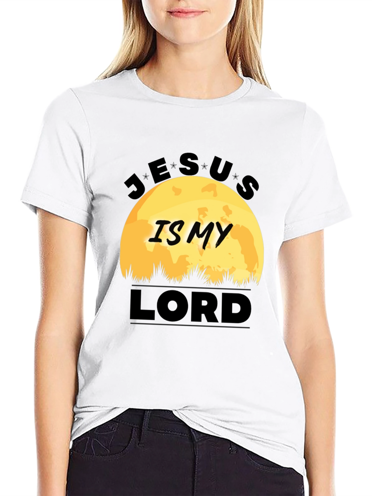 Jesus Is My Lord Black Graphic T-Shirt