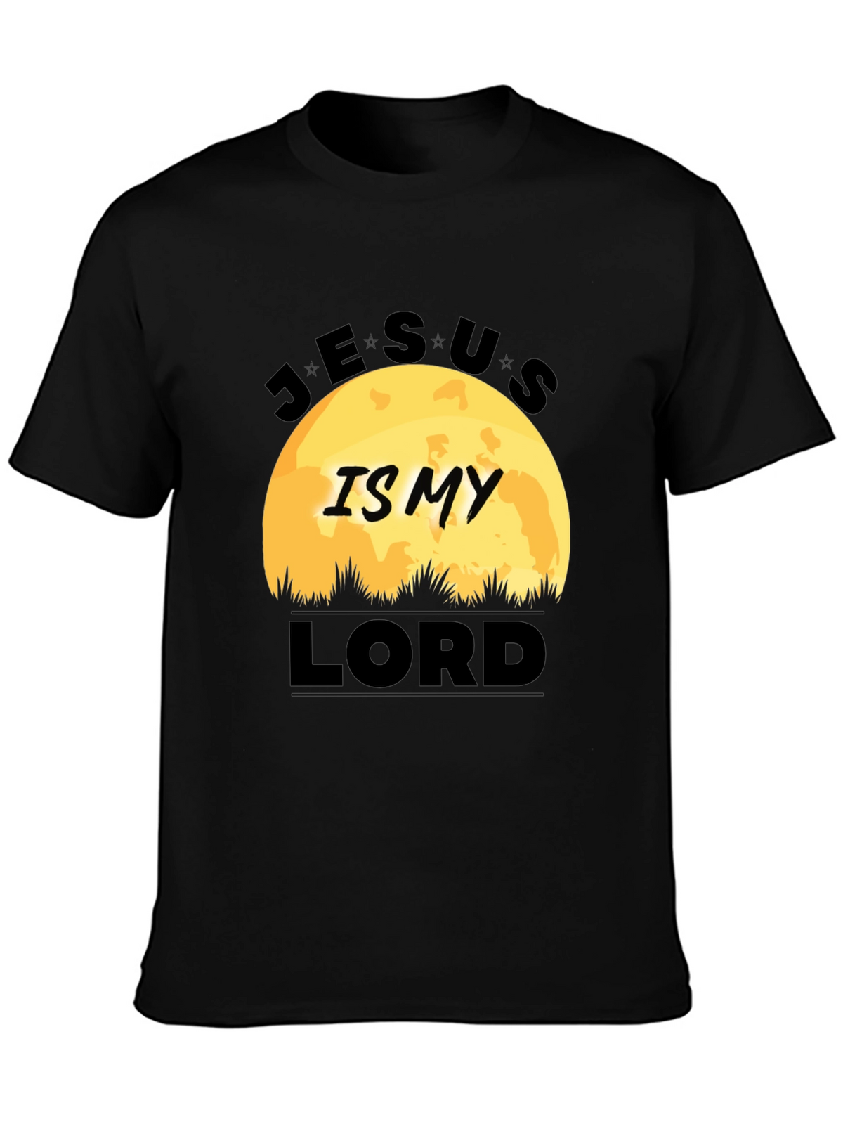 Jesus Is My Lord Black Graphic T-Shirt