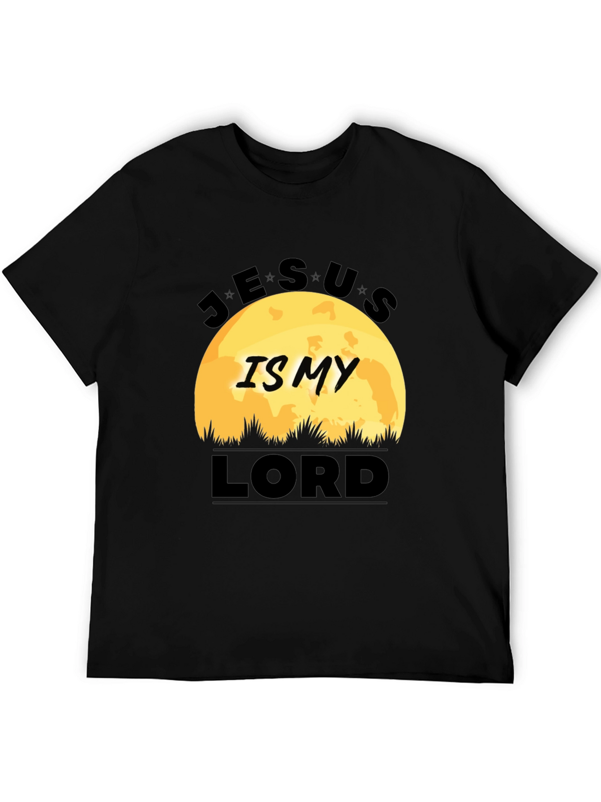 Jesus Is My Lord Black Graphic T-Shirt