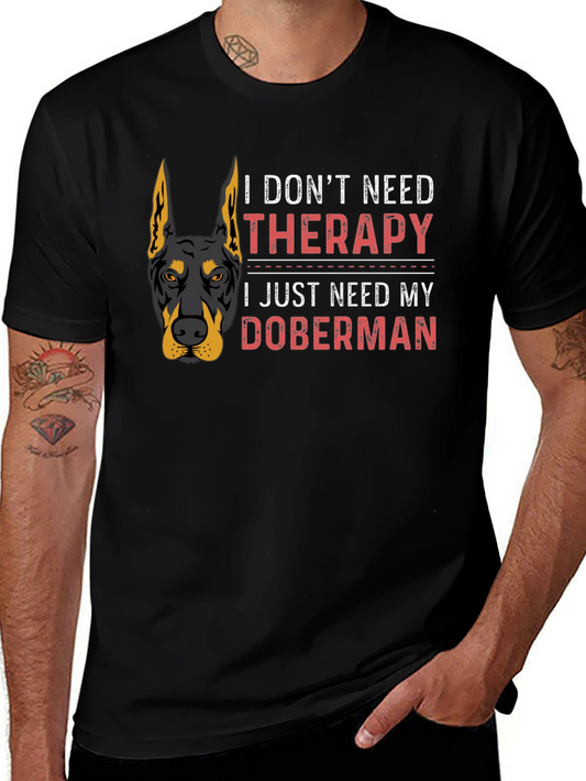 Doberman Therapy T-Shirt - Dog Lover Tee