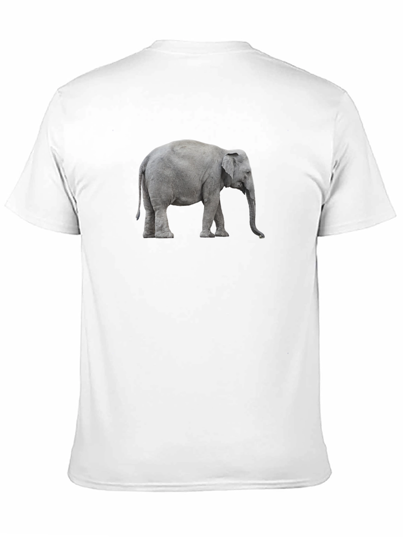 Elephant Graphic Tee - Black Cotton Casual T-Shirt