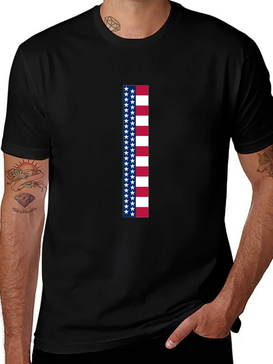 American Flag Stripe Graphic Tee
